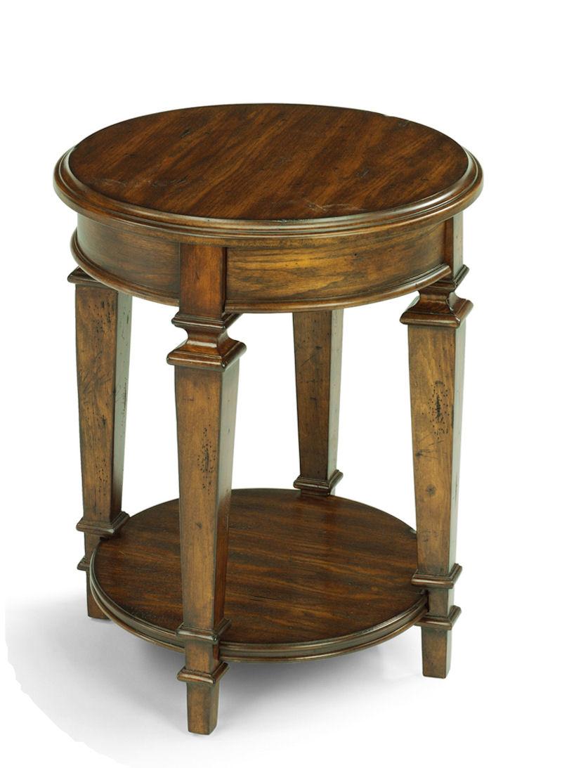 Flexsteel Oakbrook Small Traditional Round Tall Standing End Table